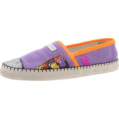 Philippe Model Marseille Womens Glitter Canvas Slip-on Sneakers