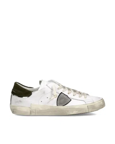 Philippe Model Leather Sneakers In White