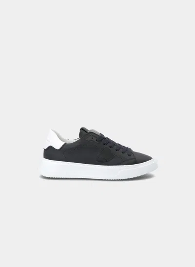 PHILIPPE MODEL MEN'S SNEAKERS PHILIPPE MODEL PARIS B) WW02 - TEMPLE WEST-BLEU