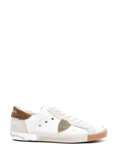 PHILIPPE MODEL MEN'S SNEAKERS PHILIPPE MODEL PARIS PRUNING VDP1 PARIS X VEAU DAIM POP BLANC