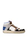 Philippe Model High-top Sneakers With Padded Collar And Rubber Sole In West Pop Blanc Bleu