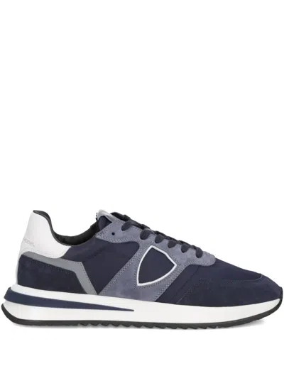 Philippe Model Mesh-panelled Sneakers In Blue