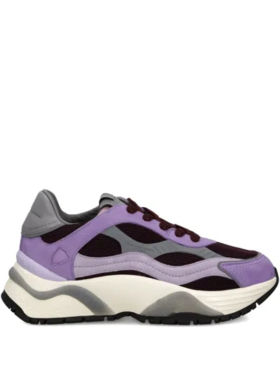 Philippe Model Mesh-panelled Sneakers In Purple