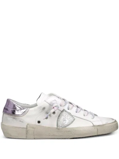 Philippe Model Metallic Distressed Sneakers