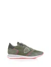 Philippe Model Military Green Womens Trpx Low Sneakers In Militare