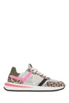 Philippe Model Woman Sneakers Silver Size 10 Soft Leather In Lm01
