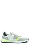 Philippe Model Multicolor Low-profile Fabric Sneakers With Neon Accents In Multi