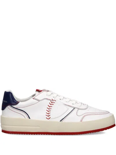 Philippe Model Nice Baseball-stitch Platform Sneakers In White