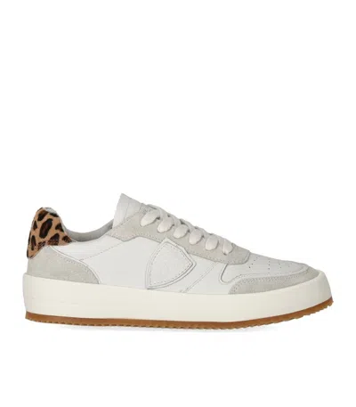 PHILIPPE MODEL NICE LOW ANIMALIER WHITE SNEAKER