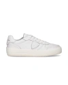 Philippe Model Nice Leather Sneakers In Veau Blanc