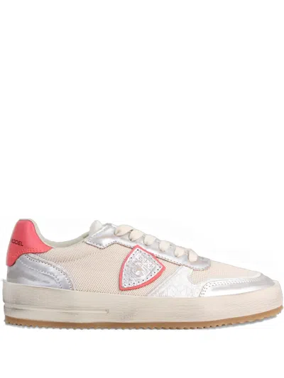 Philippe Model Nice Low Metallic-panelled Sneakers
