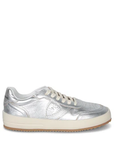 Philippe Model Nice Low Silver Sneakers