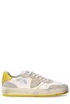 Philippe Model Nice White Yellow Sneaker In Bianco/giallo
