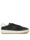 Philippe Model Paris Smooth Grain Suede Panelled Sneakers In Black