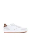 Philippe Model Nice Sneakers With Leopard Print Heel In Blanco