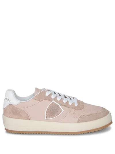 Philippe Model Nice Low Sneakers In Powder Pink