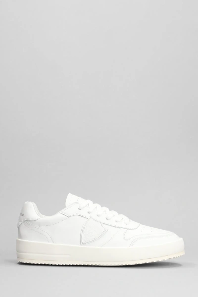 Philippe Model Nice Low Sneakers In White Leather