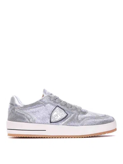 Philippe Model Nice Low Sneakers In Silver
