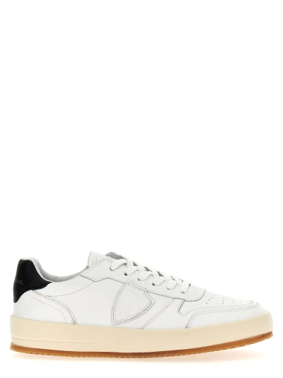 Philippe Model Nice Low Sneakers In White/black
