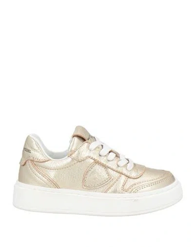 Philippe Model Babies'  Nice Low Toddler Girl Sneakers Platinum Size 10c Leather In Gold