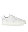 Philippe Model Temple Veau Leather Sneakers In White