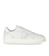 Philippe Model Nice Low White Sneaker In Animal Print