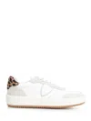 Philippe Model Elevated White Sneakers With Subtle Perforations In White