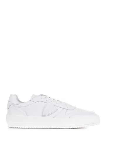 PHILIPPE MODEL NICE WHITE LOW SNEAKERS FOR MEN