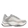 Philippe Model Odeon Low Sneakers In Beige Suede And Leather In Gray