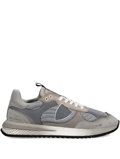 Philippe Model Olympique Mesh-panelled Sneakers In Gray
