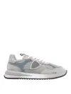 Philippe Model Mesh Panel Round Toe Rubber Sole Sneakers In Gray