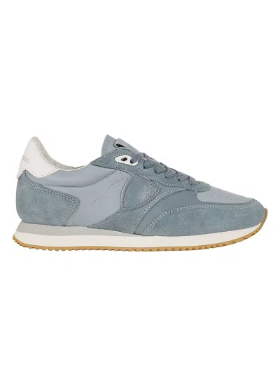 Philippe Model Paneled Running-style Sneakers With Suede And Fabric Finish In Black