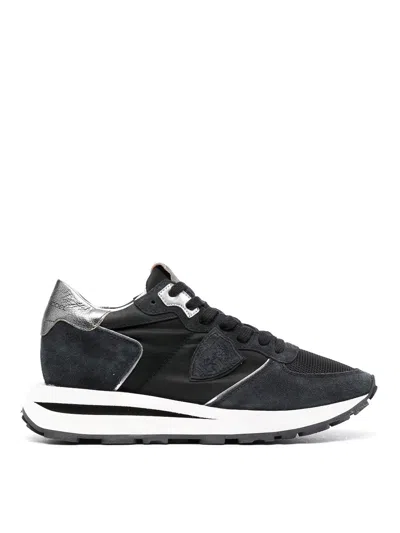 Philippe Model Panelled Low-top Sneakers In Black