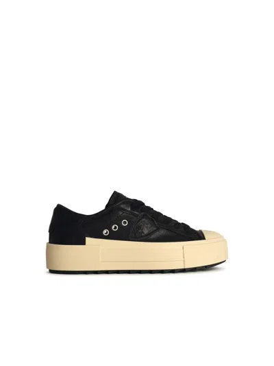 Philippe Model 'paris' Black Leather Sneakers