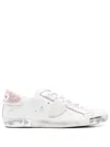 Philippe Model Distressed Sneakers In White
