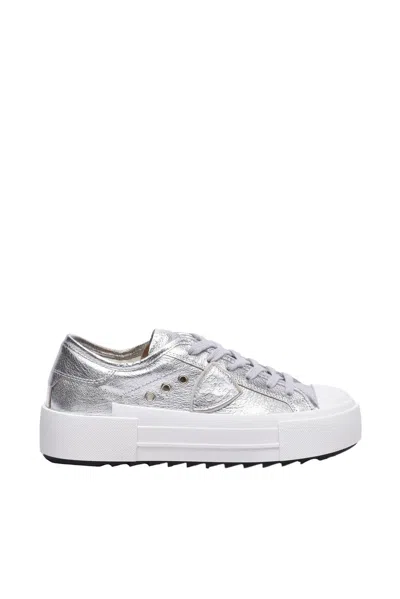 Philippe Model Paris Haute Sneakers - Silver In Multi