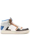 Philippe Model High-top Sneakers With Padded Collar And Rubber Sole In White