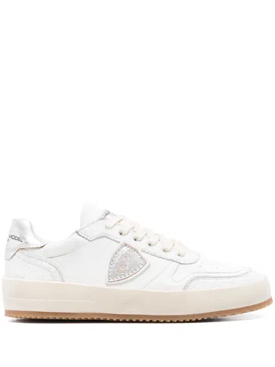 Philippe Model Paris Leather And Rubber Sneakers In Multicolor
