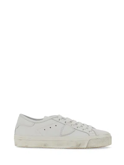 Philippe Model Paris Leather Sneakers With Rubber Sole In Multi