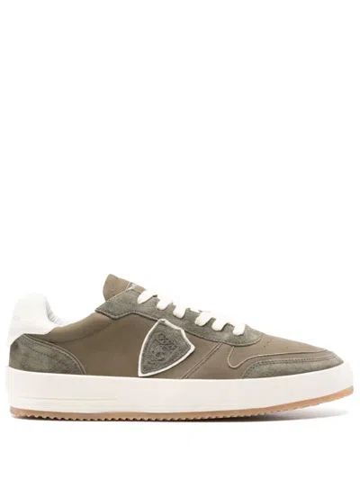 Philippe Model Logo-patch Sneakers In Green