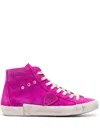 Philippe Model Paris Logo-patch Sneakers In Pink