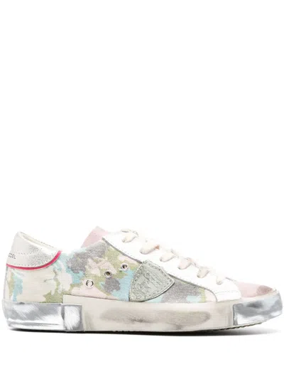 Philippe Model Paris Logo-patch Sneakers In Pink