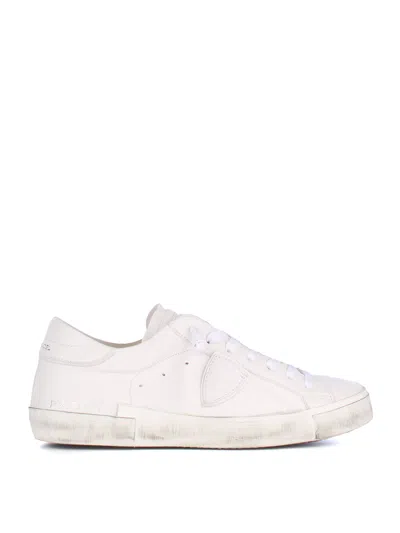 Philippe Model Paris Men's Sneakers In Bianco Chiari E Naturali