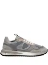 Philippe Model Mesh Panel Round Toe Rubber Sole Sneakers In Gray