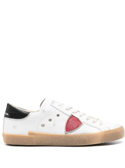 Philippe Model Prsx Leather Sneakers In Nero