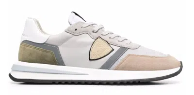Philippe Model Paris Mondial Gris Nylon Sneakers In Multi