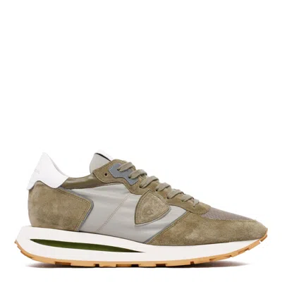 Philippe Model Paris Mondial Vert Nylon Sneakers In Multi