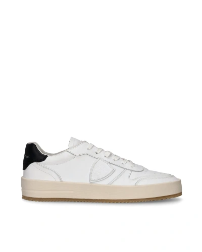 Philippe Model Paris Nice Black And White Low Trainer In V002veau_blanc Noir