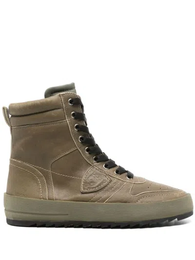 Philippe Model Nice Hi-top Sneakers In Green