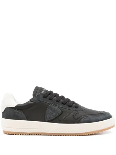 Philippe Model Paris Nice Leather Sneakers In Black